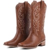Tan With White Embroidery